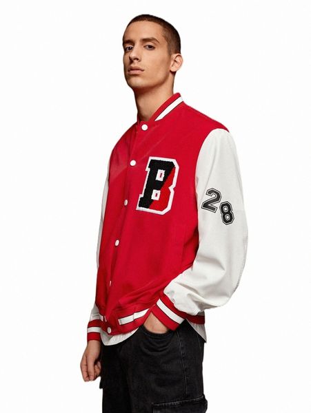 men's jackets men letter graphic two tone bomber jacket y2eq#, Black;brown 
men's jackets men letter graphic two tone bomber jacket y2eq#, Black;brown