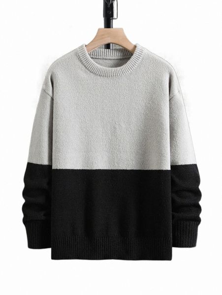 men's sweaters men two tone drop shoulder sweater r253#, White;black
men's sweaters men two tone drop shoulder sweater r253#, White;black