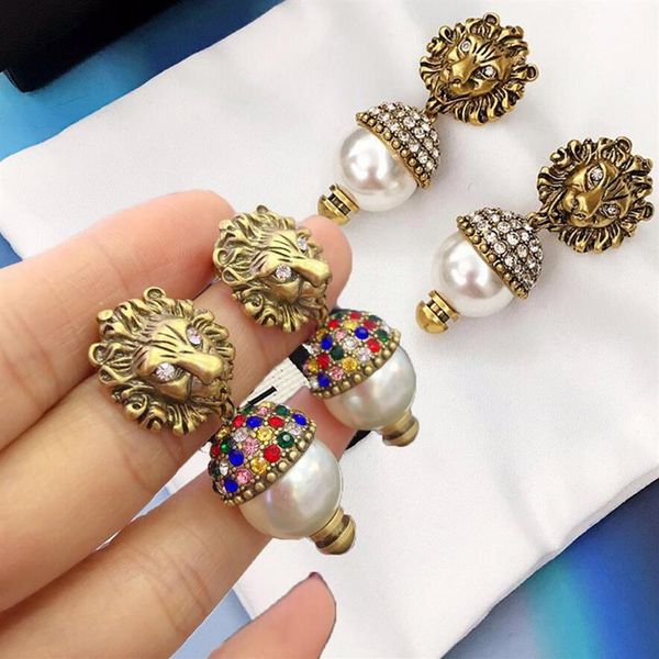 fashion luxury gold lion head dangle earring jewelry vintage women ear stud decoration retro studs pearl drop earrings high qualit2828, Silver
fashion luxury gold lion head dangle earring jewelry vintage women ear stud decoration retro studs pearl drop earrings high qualit2828, Silver