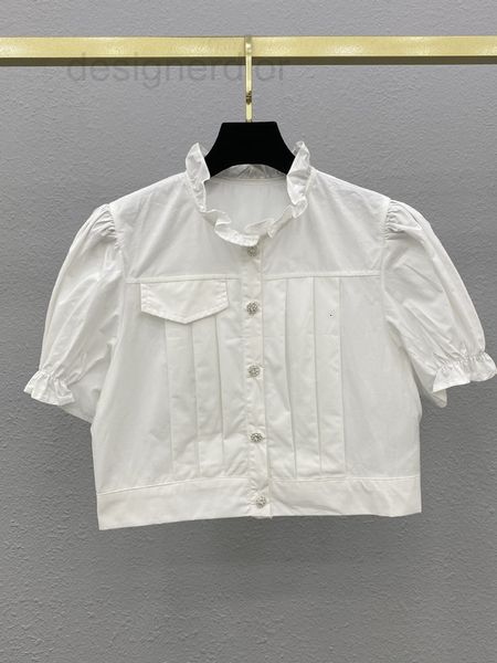 women's blouses & shirts designer french court style wood ear collar short white shirt summer simple and versatile bubble sleeve female
women's blouses & shirts designer french court style wood ear collar short white shirt summer simple and versatile bubble sleeve female