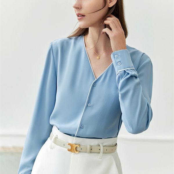 womens blouses shirts amii minimalist spring chiffon blouse for women office lady v neck full sleeve loose shirts elegant blusas female 122, White
womens blouses shirts amii minimalist spring chiffon blouse for women office lady v neck full sleeve loose shirts elegant blusas female 122, White