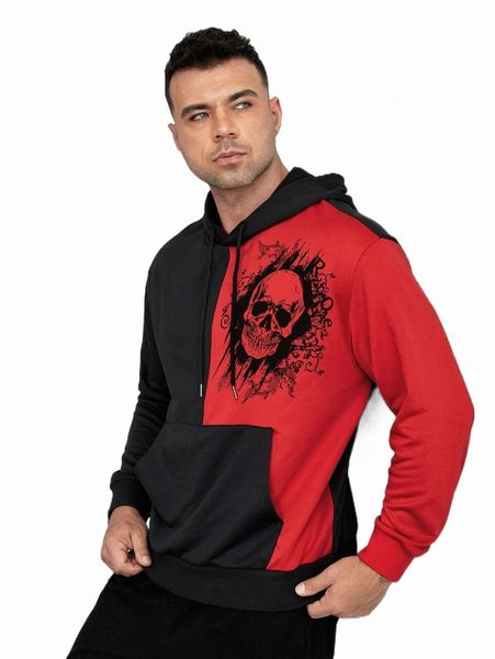 men's hoodies & sweatshirts extended sizes men skull print two tone drawstring hoodie k9im#, Black
men's hoodies & sweatshirts extended sizes men skull print two tone drawstring hoodie k9im#, Black
