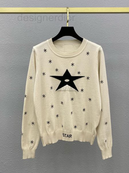 women's sweaters designer autumn winter 22 star five pointed jacquard embroidery round neck pullover long sleeve sweater fashion versat, White;black
women's sweaters designer autumn winter 22 star five pointed jacquard embroidery round neck pullover long sleeve sweater fashion versat, White;black