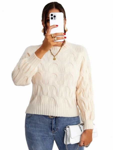 women's sweaters cable knit drop shoulder sweater 65sk#, White;black
women's sweaters cable knit drop shoulder sweater 65sk#, White;black