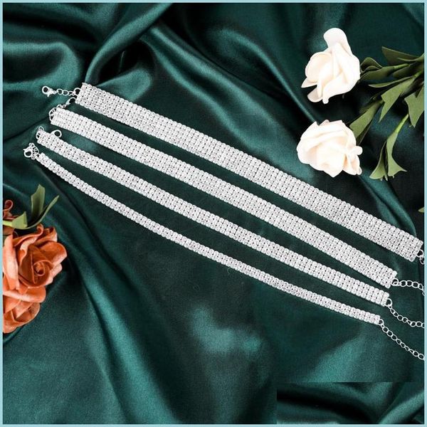 chokers style fashion women elastic fl crystal choker necklace rhinestone bridal diamante necklaces for wedding party banquet chokers dh9u3, Golden;silver
chokers style fashion women elastic fl crystal choker necklace rhinestone bridal diamante necklaces for wedding party banquet chokers dh9u3, Golden;silver