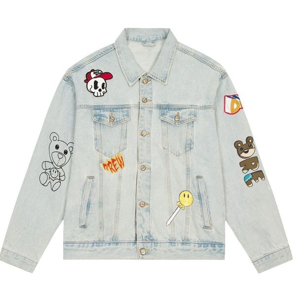 2022 jackets men spring hooded letter printing casual button workwear denim jackets flight smile face bear vintage man uniform house, Black;brown
2022 jackets men spring hooded letter printing casual button workwear denim jackets flight smile face bear vintage man uniform house, Black;brown