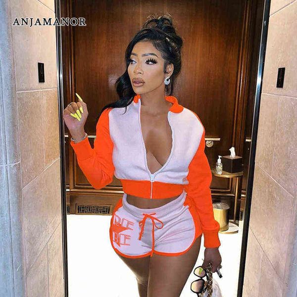 women's two piece pants anjamanor cropped jackets and shorts two piece set clothes for women fashion fall outfits 2022 streetwear track, White
women's two piece pants anjamanor cropped jackets and shorts two piece set clothes for women fashion fall outfits 2022 streetwear track, White