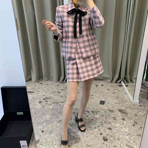 women's jackets french single autumn winter square neck lace up bow neck plaid coat pink suit academic style, Black;brown
women's jackets french single autumn winter square neck lace up bow neck plaid coat pink suit academic style, Black;brown