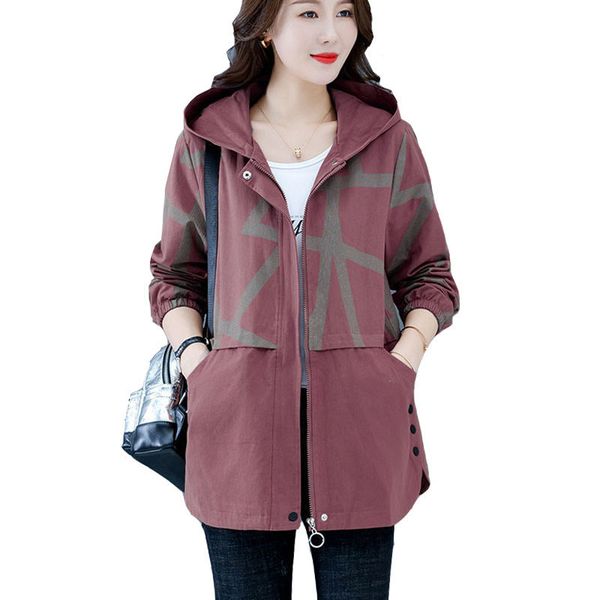women s jackets hooded spring autumn causal windbreaker famale basic coats zipper outwear 5xl 220905, Black;brown
women s jackets hooded spring autumn causal windbreaker famale basic coats zipper outwear 5xl 220905, Black;brown