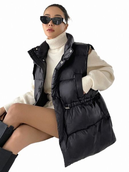 women's down & parkas dazy drawstring waist slant pockets vest puffer coat h6ig#, Black
women's down & parkas dazy drawstring waist slant pockets vest puffer coat h6ig#, Black