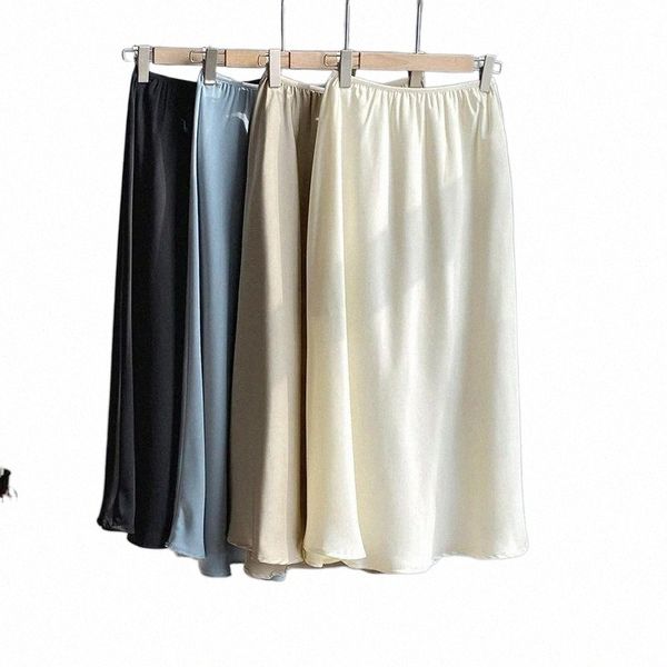skirts skirts 2022 soft satin woman long summer elastic waist female midi elegant a-line solid color jupe femme for minimalist h7xe#, Black
skirts skirts 2022 soft satin woman long summer elastic waist female midi elegant a-line solid color jupe femme for minimalist h7xe#, Black