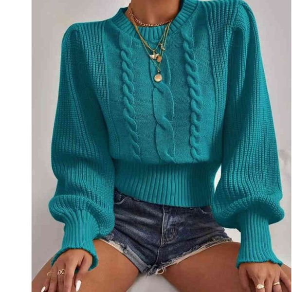 women's sweaters pure color sweater autumn and winter new round neck pullover versatile lantern sleeve fried dough twist women, White;black
women's sweaters pure color sweater autumn and winter new round neck pullover versatile lantern sleeve fried dough twist women, White;black