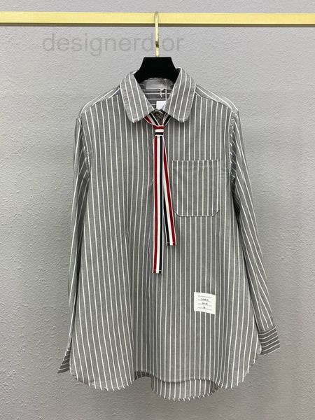 women's blouses & shirts designer tb new ribbon tie striped long sleeve shirt polo collar niche fashionable versatile casual female aut, White
women's blouses & shirts designer tb new ribbon tie striped long sleeve shirt polo collar niche fashionable versatile casual female aut, White