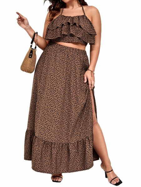 plus size dresses plus dalmatian print layered trim cami & split thigh skirt h04s#, Black
plus size dresses plus dalmatian print layered trim cami & split thigh skirt h04s#, Black