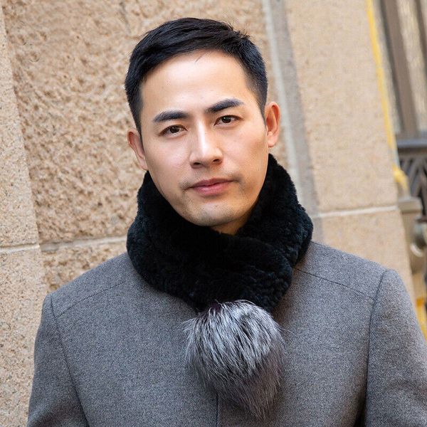 rex men's real rabbit fur scarf scarf winter collar scarf fox pom pom black, Blue;gray
rex men's real rabbit fur scarf scarf winter collar scarf fox pom pom black, Blue;gray