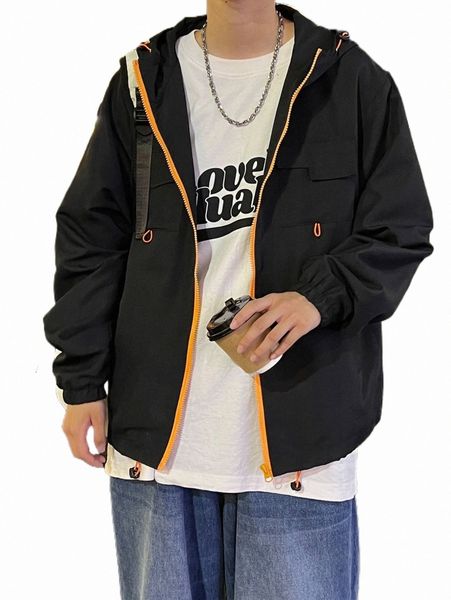 men's jackets x the future x men zip up drawstring hooded jacket r04t#, Black;brown
men's jackets x the future x men zip up drawstring hooded jacket r04t#, Black;brown