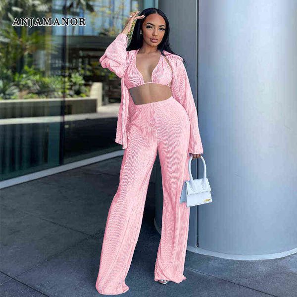 women's two piece pants anjamanor elegant 3 three piece set pleated cardigan and high waist wide leg pants women fall clothing 2022 d89, White
women's two piece pants anjamanor elegant 3 three piece set pleated cardigan and high waist wide leg pants women fall clothing 2022 d89, White