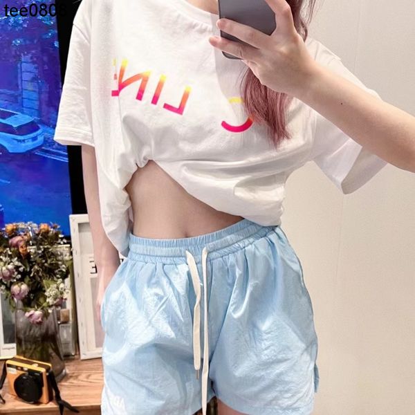 correct version of celinss tee home 2022 summer new fluorescent gradient letter printed short sleeve t-shirt loose casual fashion, White
correct version of celinss tee home 2022 summer new fluorescent gradient letter printed short sleeve t-shirt loose casual fashion, White