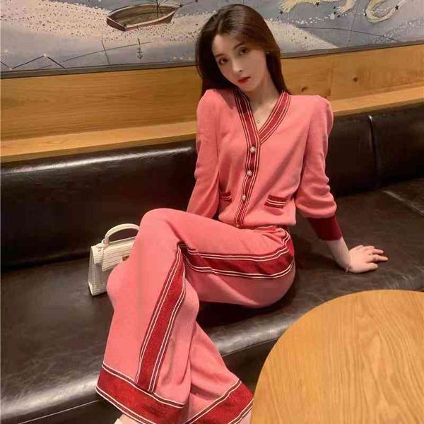women's tracksuits 2022 new women's small fragrance sweater knitted chic suit pants two-piece set spring and autumn, Gray
women's tracksuits 2022 new women's small fragrance sweater knitted chic suit pants two-piece set spring and autumn, Gray