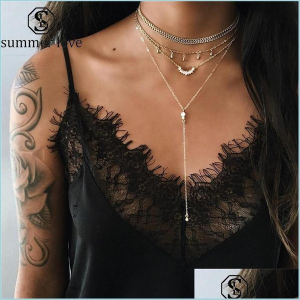 pendant necklaces mti-layer rhinestone choker pendants necklace for women gold alloy chain personality jewelry gift newdhdhe7e, Silver
pendant necklaces mti-layer rhinestone choker pendants necklace for women gold alloy chain personality jewelry gift newdhdhe7e, Silver