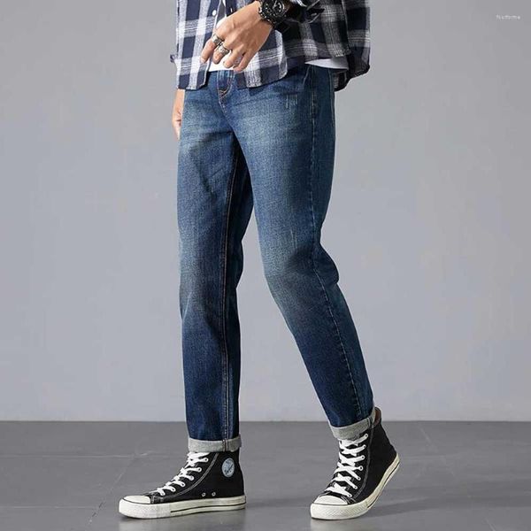 men's jeans trendy classic denim men casual straight loose baggy trousers spring autumn streetwear clothing, Blue
men's jeans trendy classic denim men casual straight loose baggy trousers spring autumn streetwear clothing, Blue