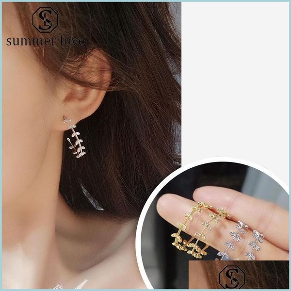 dangle chandelier new fashion copper inlaid zircon leaf hoop earrings for women gold sier plating tree branches cz stud ea nanashop dhkwm, Silver
dangle chandelier new fashion copper inlaid zircon leaf hoop earrings for women gold sier plating tree branches cz stud ea nanashop dhkwm, Silver