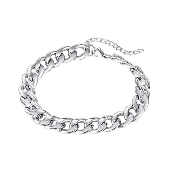 link chain european and american trendy men women titanium steel hollow chain bracelet sliver color punk curb cuban link brac sport1 dho5r, Black
link chain european and american trendy men women titanium steel hollow chain bracelet sliver color punk curb cuban link brac sport1 dho5r, Black