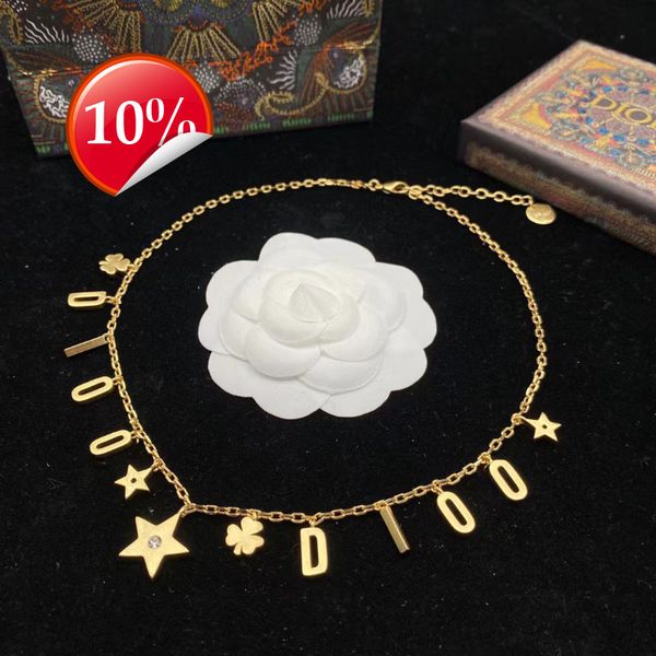 luxury design women's necklace 's new star letter diamond inlaid d's trendy friend style personalized fashion versatile, Silver
luxury design women's necklace 's new star letter diamond inlaid d's trendy friend style personalized fashion versatile, Silver