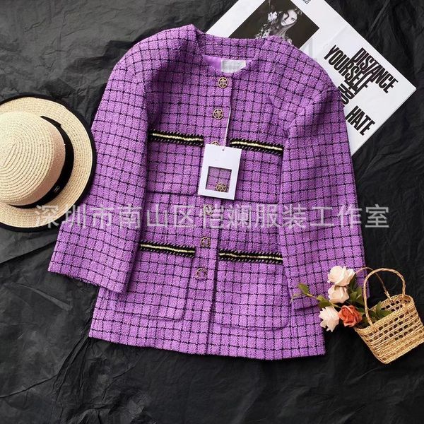 women's two piece pants designer nanyou xiaoxiangfeng new spring and summer 2022 violet plaid tweed single breasted round neck jacket c, White
women's two piece pants designer nanyou xiaoxiangfeng new spring and summer 2022 violet plaid tweed single breasted round neck jacket c, White