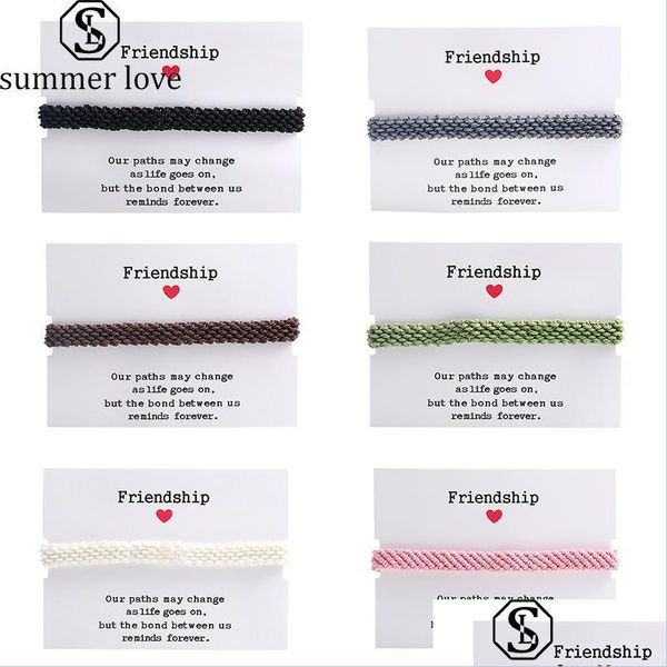 link chain colorf handmade woven bracelet for women men bohemia braided adjustable friendship with card desingfashion jew bdejewelry dhqep, Black
link chain colorf handmade woven bracelet for women men bohemia braided adjustable friendship with card desingfashion jew bdejewelry dhqep, Black