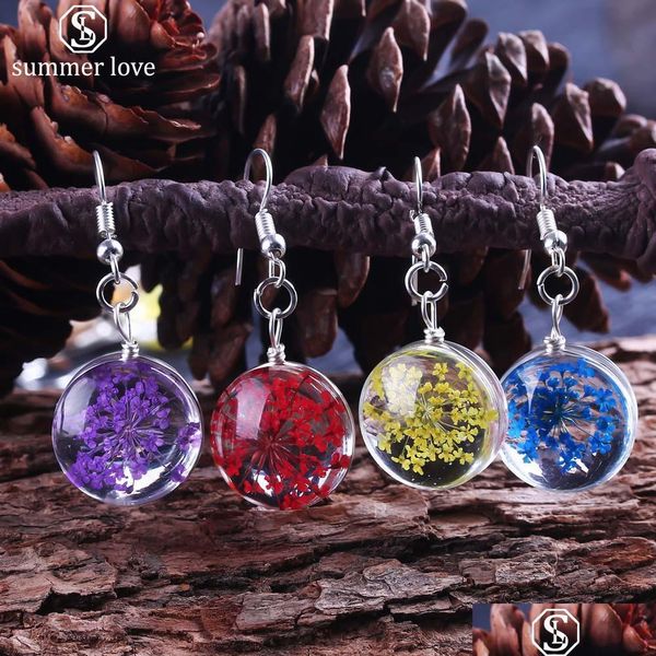 dangle chandelier dried flower glass pendant dangle earring for women unique design 10 color hook fashion jewelry gift dr newdhdhnv0, Silver
dangle chandelier dried flower glass pendant dangle earring for women unique design 10 color hook fashion jewelry gift dr newdhdhnv0, Silver