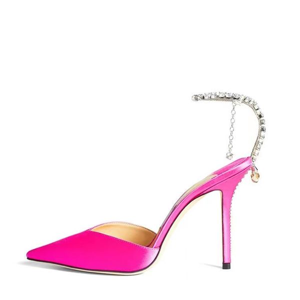 crystal chain decoration women's high heels shoes luxury designer dress sandals fashion pointy silk sequins rose red banquet wedding pa, Black
crystal chain decoration women's high heels shoes luxury designer dress sandals fashion pointy silk sequins rose red banquet wedding pa, Black