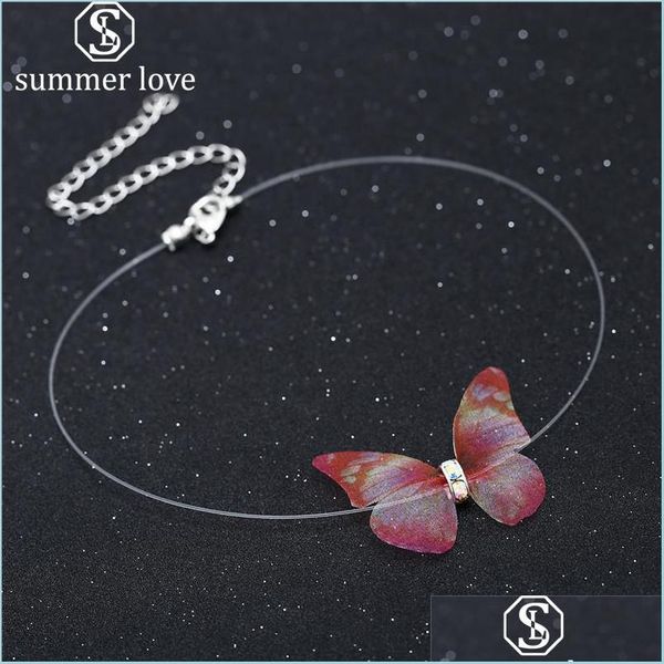 chokers new elegant crystal colorf 3d butterfly chokers necklace invisible fish line silk necklaces for women gift yarn ch bdejewelry dhrkj, Golden;silver
chokers new elegant crystal colorf 3d butterfly chokers necklace invisible fish line silk necklaces for women gift yarn ch bdejewelry dhrkj, Golden;silver