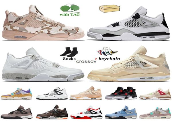 fashion 2022 jumpman 4 4s mens women basketball shoes veterans day white or