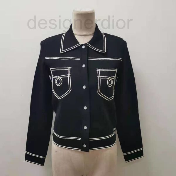 women's sweaters designer fadan 2022 spring summer french open line lapel casual contrast color knitted short coat cardigan, White;black
women's sweaters designer fadan 2022 spring summer french open line lapel casual contrast color knitted short coat cardigan, White;black