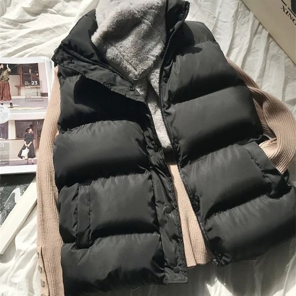 women's vests women winter warm cotton padded puffer vests sleeveless parkas jacket 220905, Black;white
women's vests women winter warm cotton padded puffer vests sleeveless parkas jacket 220905, Black;white