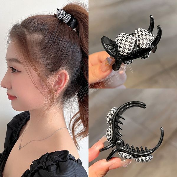 women elegant swallow gird hair claw checkerboard hair clips headband hairpin fashion retro hair accessories oranment, Slivery;white
women elegant swallow gird hair claw checkerboard hair clips headband hairpin fashion retro hair accessories oranment, Slivery;white