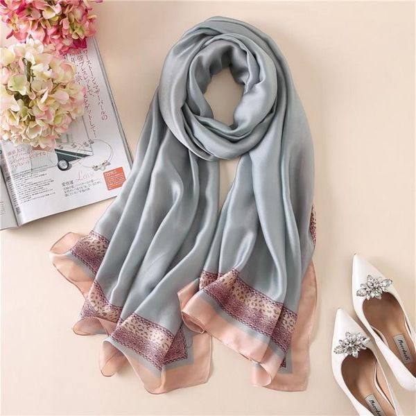 scarves autumn sun-resistant shawl style elegant printed silk real scarf women soft beach towel chiffon hijab230v, Blue;gray
scarves autumn sun-resistant shawl style elegant printed silk real scarf women soft beach towel chiffon hijab230v, Blue;gray