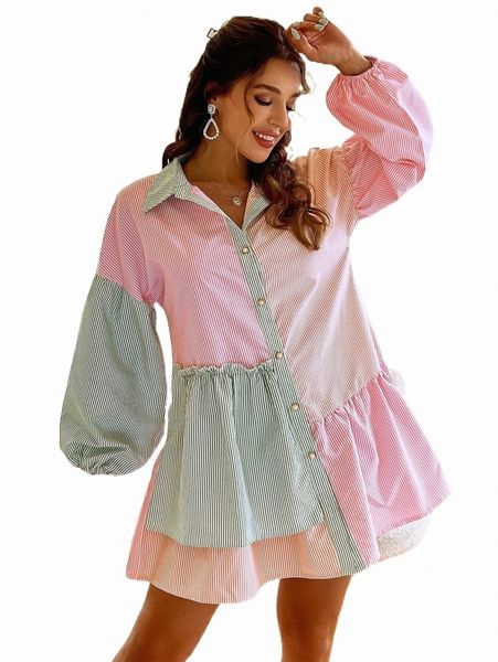 casual dresses simplee lantern sleeve colorblock striped shirt dress k3jn#, Black;gray
casual dresses simplee lantern sleeve colorblock striped shirt dress k3jn#, Black;gray