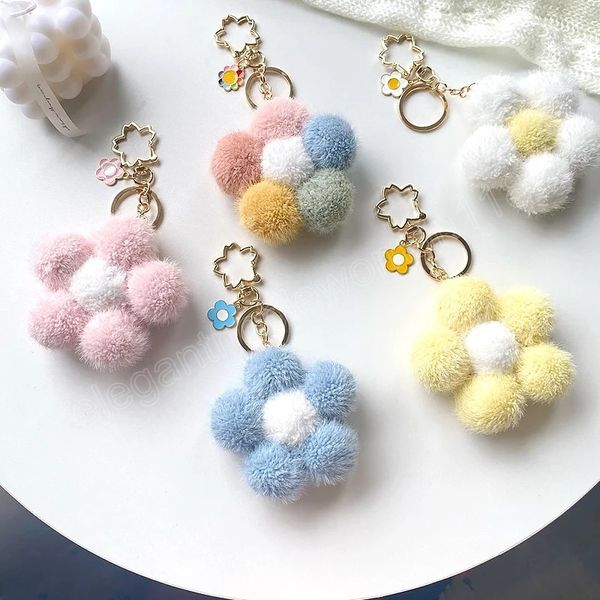 flower hairball keychain cute plush bag key ring pendant colorful creative sunflower pendant individualization couple gift, Silver
flower hairball keychain cute plush bag key ring pendant colorful creative sunflower pendant individualization couple gift, Silver
