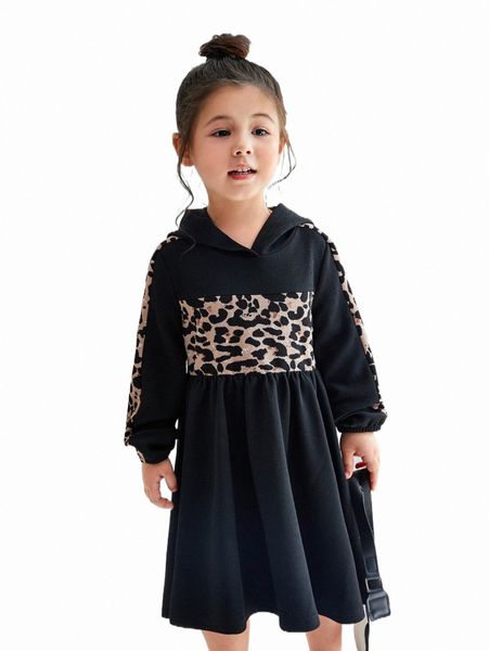 others apparel toddler girls leopard panel raglan sleeve hooded dress e9z7#, Black;white
others apparel toddler girls leopard panel raglan sleeve hooded dress e9z7#, Black;white