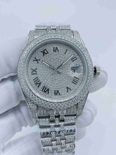 men's automatic wristwatches full diamond iced out mens mechanical watches silver jubilee stainless steel strap fashion waterproof man, Slivery;brown
men's automatic wristwatches full diamond iced out mens mechanical watches silver jubilee stainless steel strap fashion waterproof man, Slivery;brown
