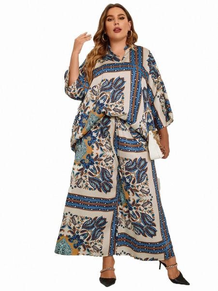 plus size dresses plus floral & scarf print batwing sleeve blouse & wide leg pants d93u#, Black
plus size dresses plus floral & scarf print batwing sleeve blouse & wide leg pants d93u#, Black