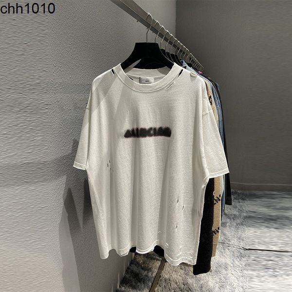 spring and tee summer high version b family fuzzy letter printing cover with broken head loose and casual men's and women's same t, White;black
spring and tee summer high version b family fuzzy letter printing cover with broken head loose and casual men's and women's same t, White;black
