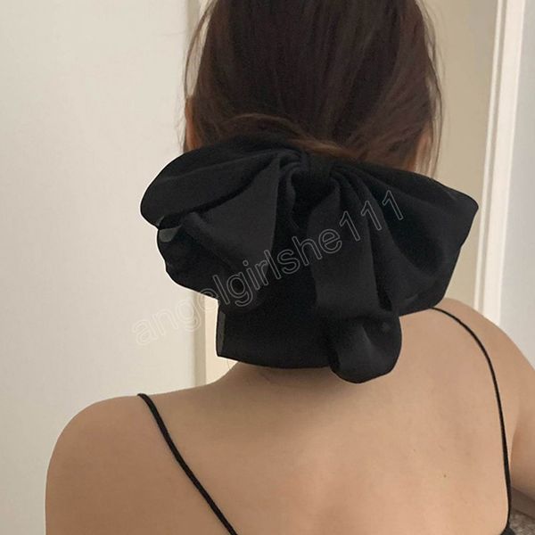 black big bow spring clip women french elegant four layer bows hairpin retro ponytail clip bowknot satin hairgrips barrettes, Slivery;white
black big bow spring clip women french elegant four layer bows hairpin retro ponytail clip bowknot satin hairgrips barrettes, Slivery;white