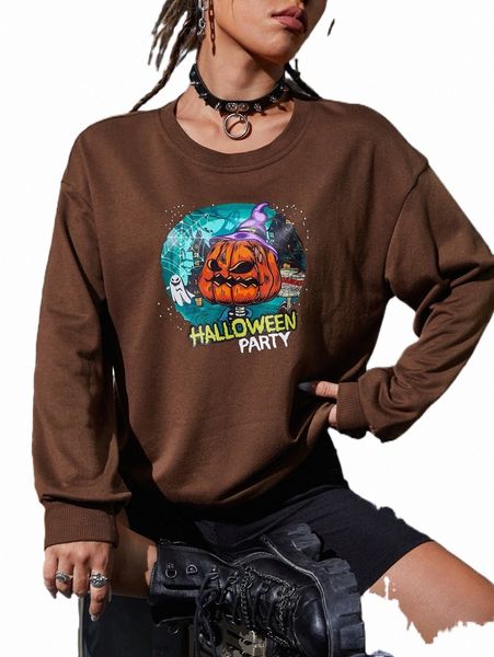 women's hoodies & sweatshirts letter & halloween print drop shoulder pullover q4fl#, Black
women's hoodies & sweatshirts letter & halloween print drop shoulder pullover q4fl#, Black