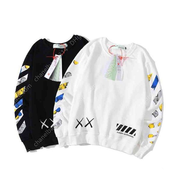 20ss autumn and winter sweater ow graffiti arrow men's women's loose thin bottomed jacket, Black
20ss autumn and winter sweater ow graffiti arrow men's women's loose thin bottomed jacket, Black