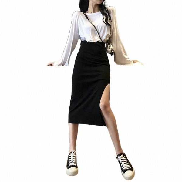skirts solid color high waist long skirt autumn thin elegant skirts woman casual vintage chic urban women's hip o7rc#, Black
skirts solid color high waist long skirt autumn thin elegant skirts woman casual vintage chic urban women's hip o7rc#, Black
