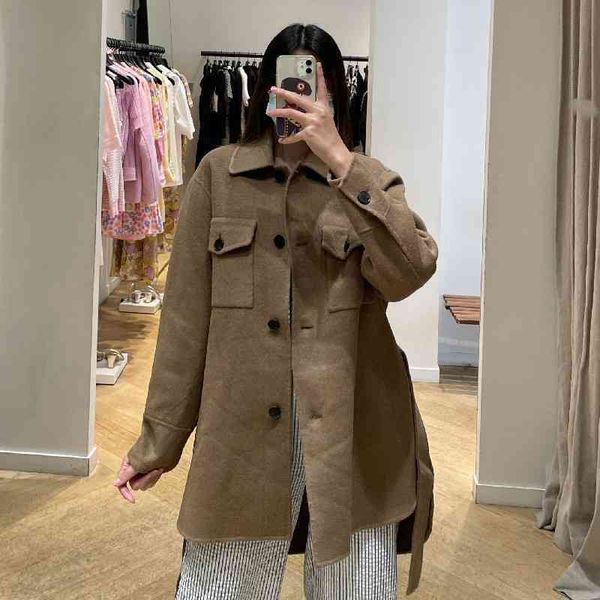 women's jackets fadan women's loose casual woolen coat long waist high sense solid color single breasted, Black;brown 
women's jackets fadan women's loose casual woolen coat long waist high sense solid color single breasted, Black;brown