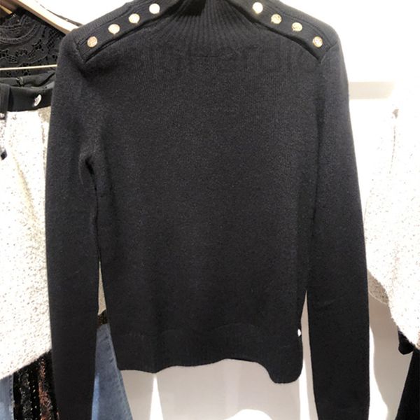 women's sweaters designer fadan autumn winter new semi high collar metal button slim fit cashmere sweater g2og, White;black
women's sweaters designer fadan autumn winter new semi high collar metal button slim fit cashmere sweater g2og, White;black
